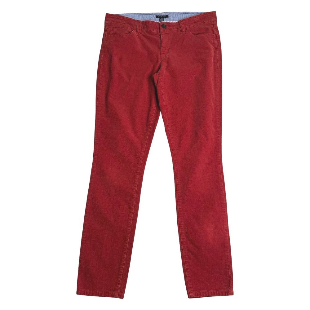 Tommy Hilfiger Slim Skinny Corduroy‎ Pants Red Size 8